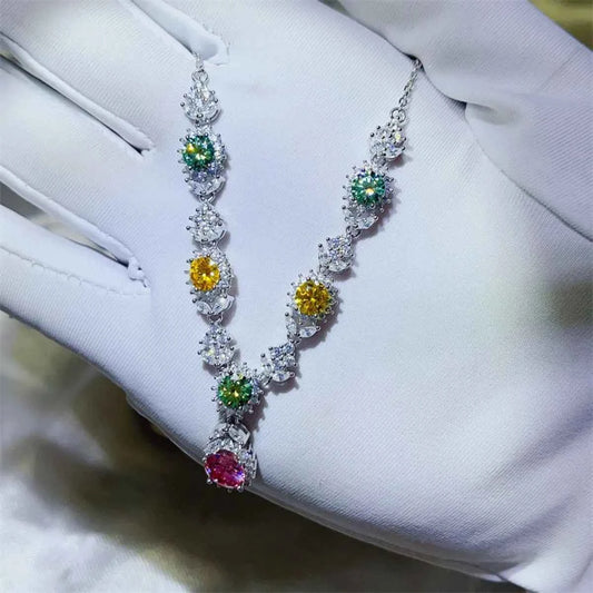 3.5 Carat Moissanite 925 Sterling Silver Necklace - DevilShop