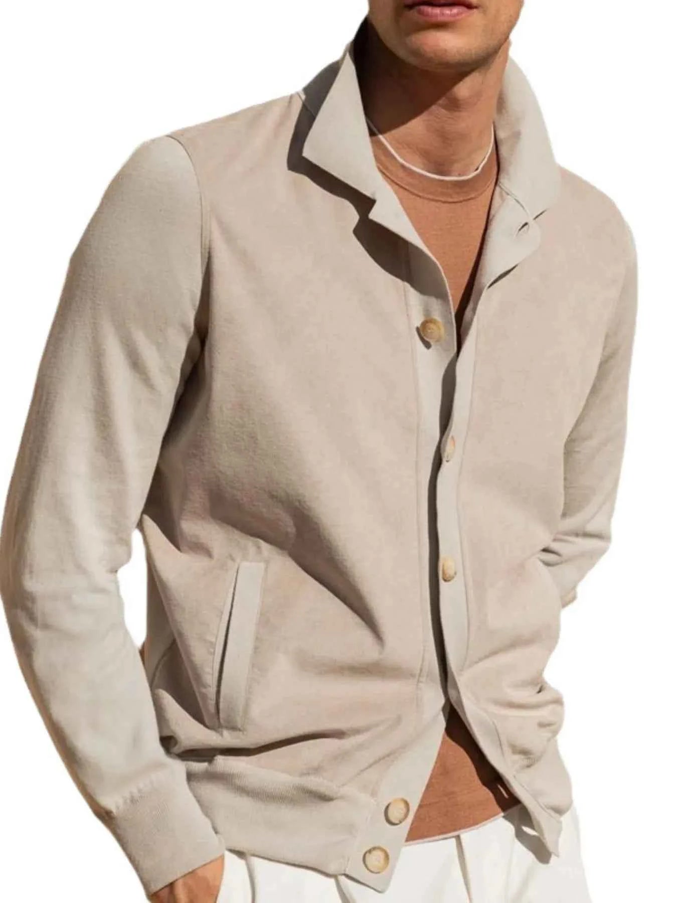 Veste boutonnée à manches longues pour homme - DevilShop