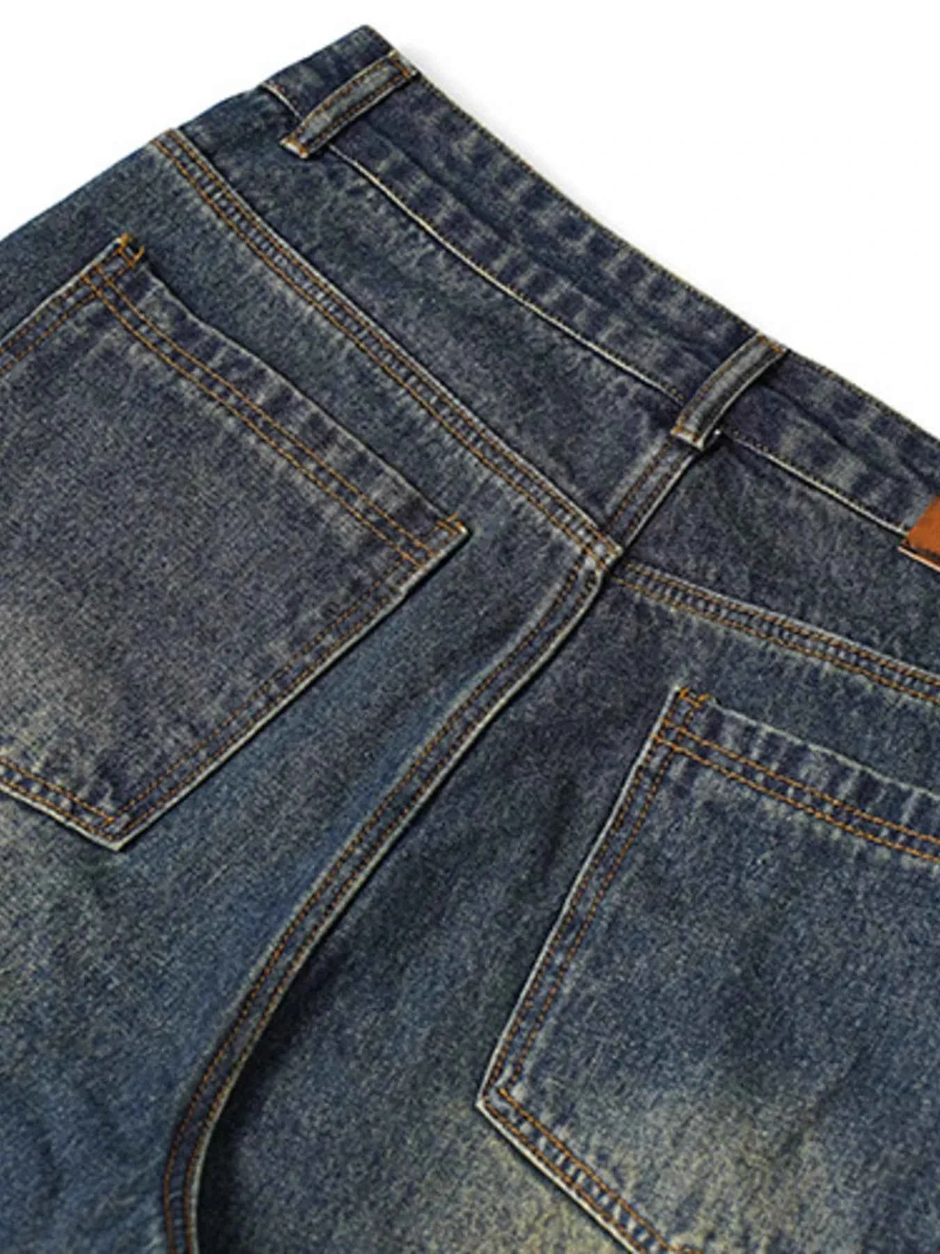 Jean ample effiloché à ourlet tendance - DevilShop