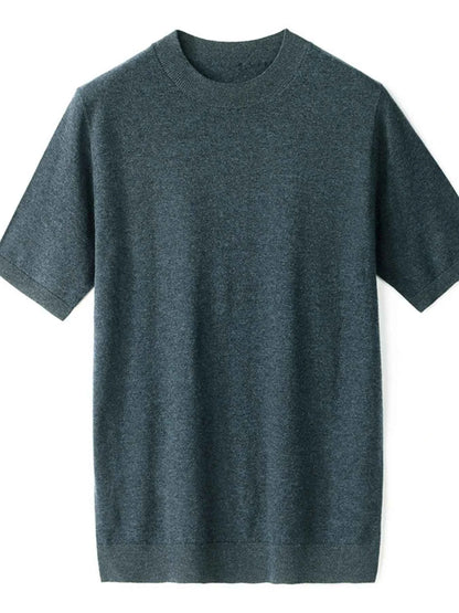 Men's Plus Size Round Neck Short Sleeve Top - DevilShop