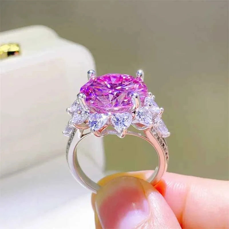 10 Carat Moissanite Zircon 925 Sterling Silver Ring - DevilShop