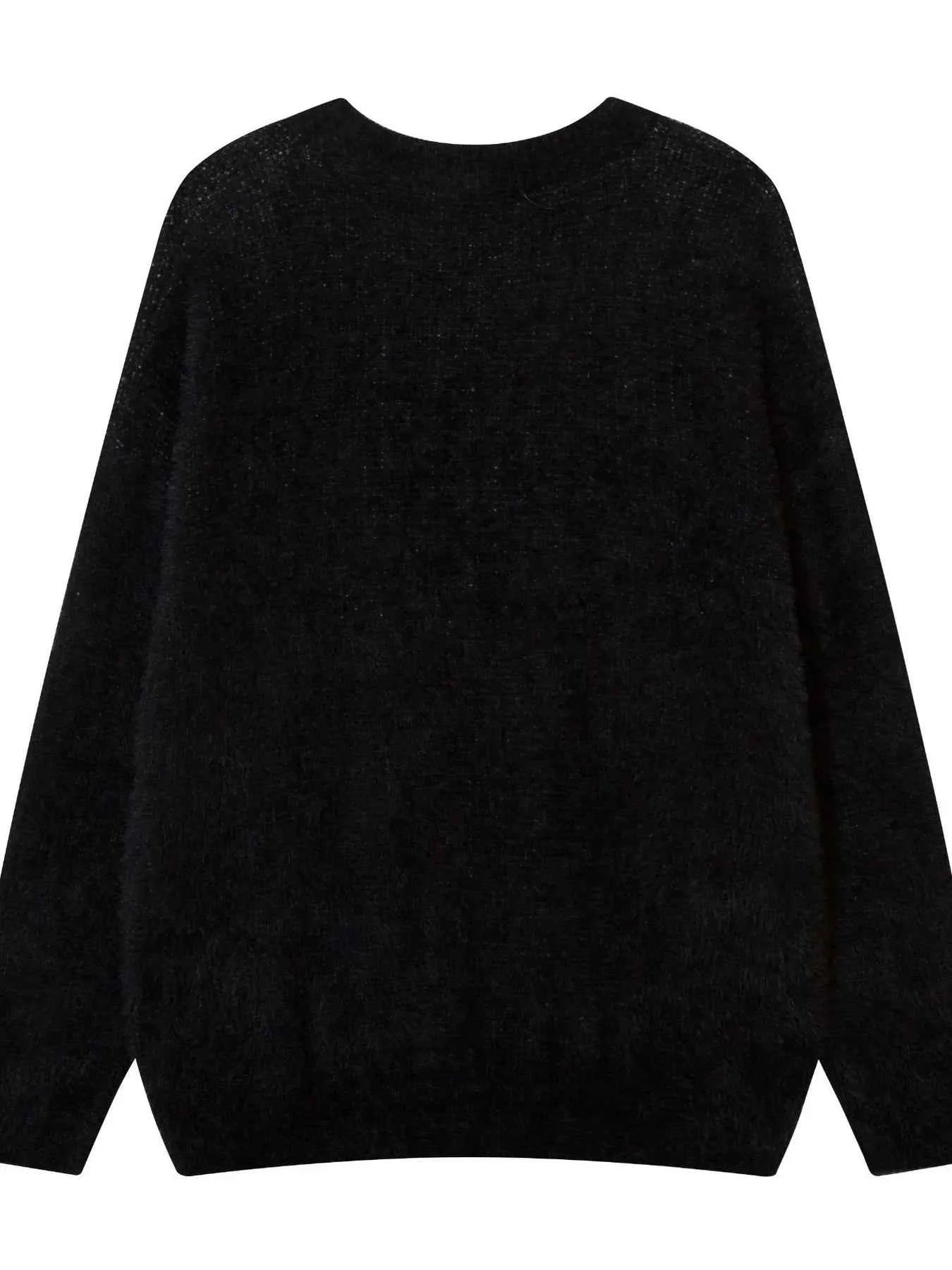 Pull oversize graphique tendance col rond pour un style décontracté - DevilShop