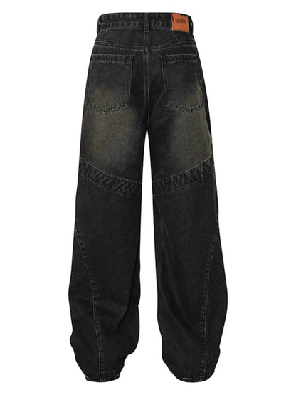 Jean ample effiloché à ourlet tendance - DevilShop