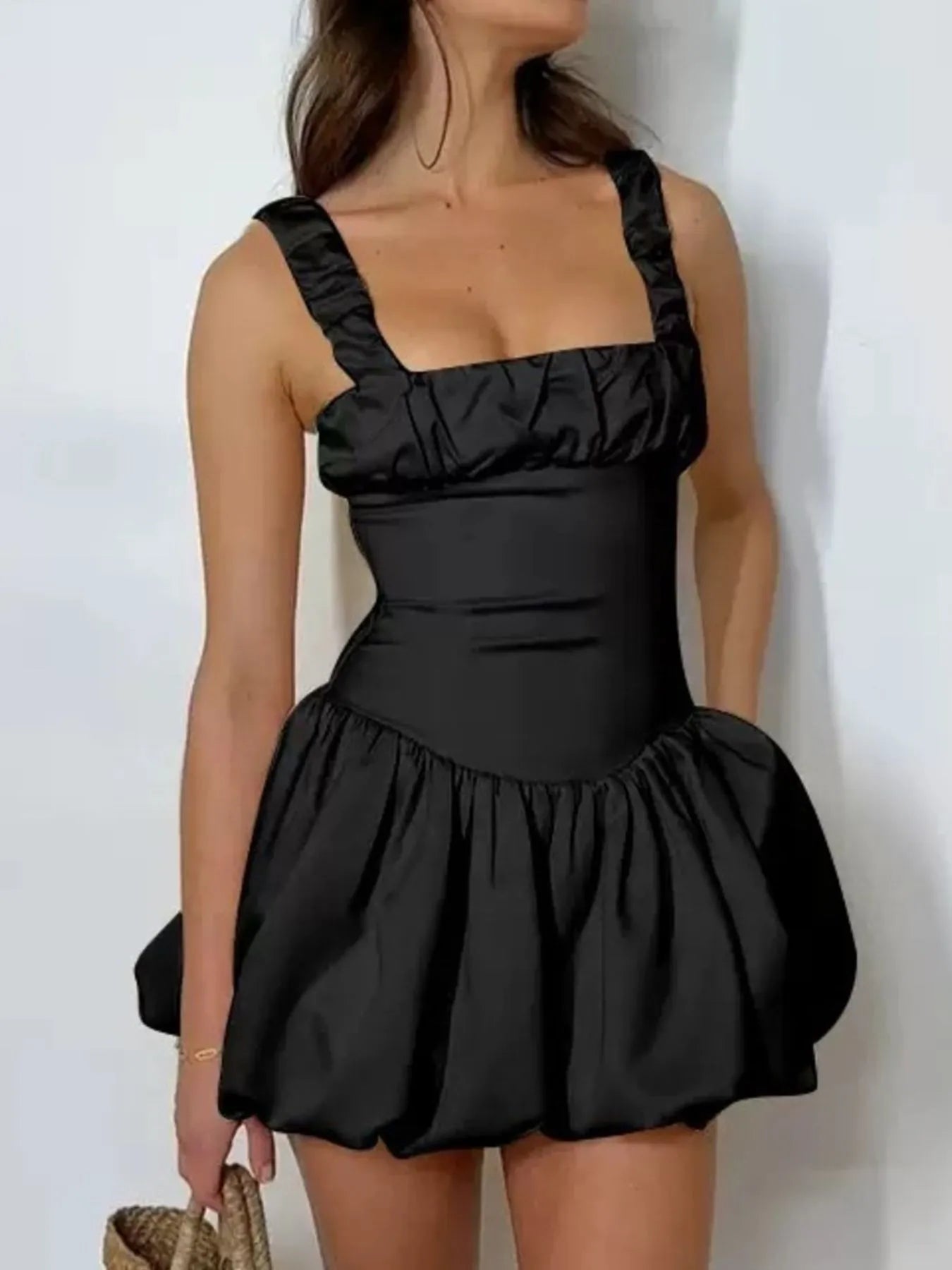 Bubble Hem Mini Dress - DevilShop