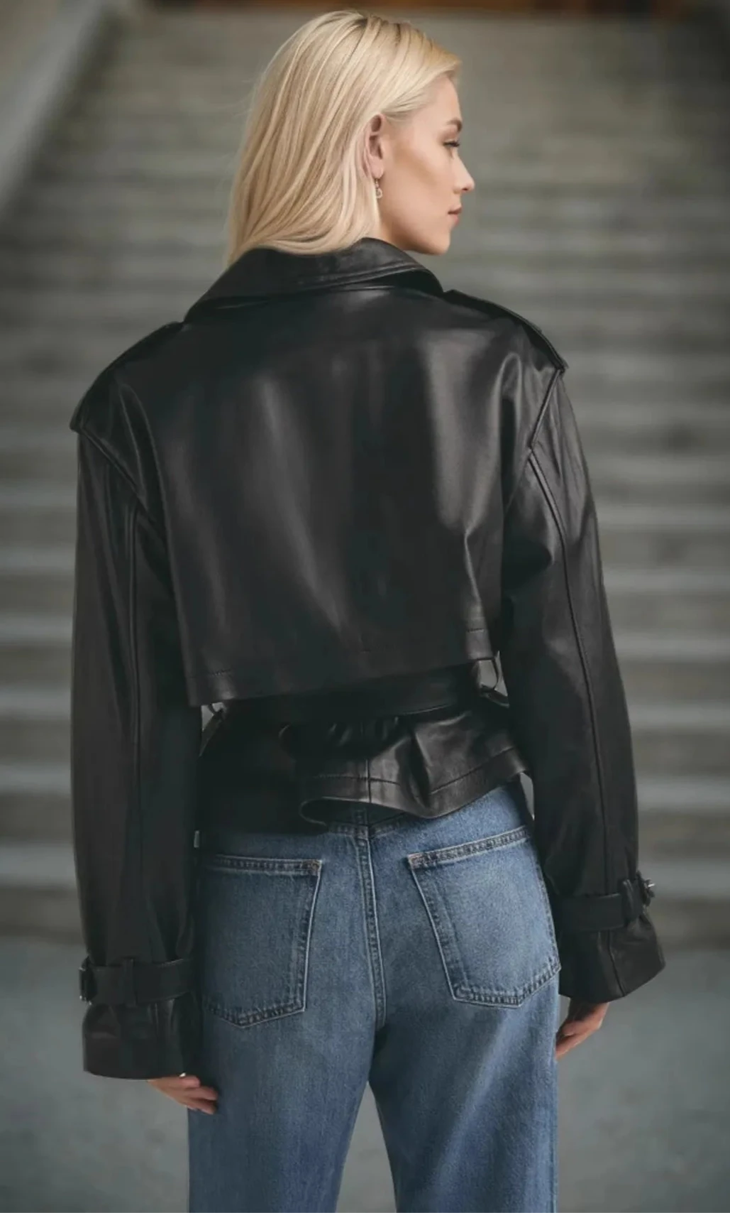 Trench-coat cuir ceinturé pour un style élégant et moderne - DevilShop