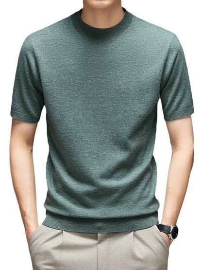Men's Plus Size Round Neck Short Sleeve Top - DevilShop