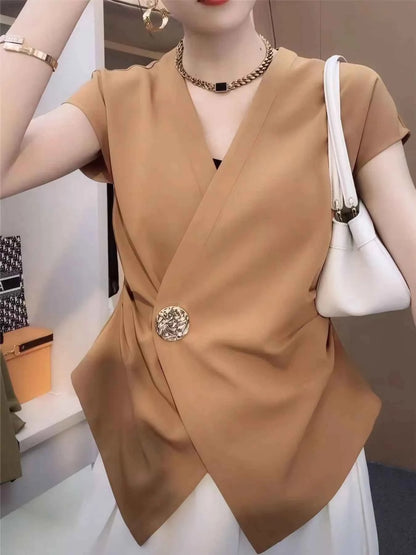 Chemisier cache-cœur grande taille élégant et tendance - DevilShop