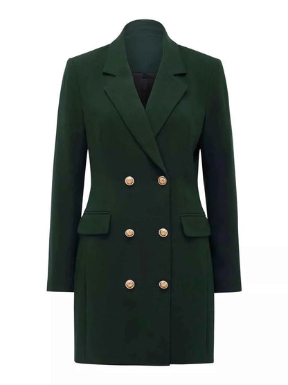 Double-Breasted Long Sleeve Blazer Dress