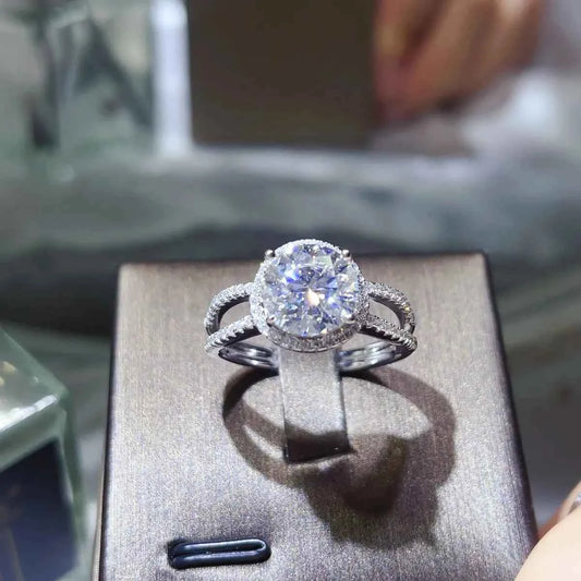 2 Carat 925 Sterling Silver Moissanite Ring - DevilShop