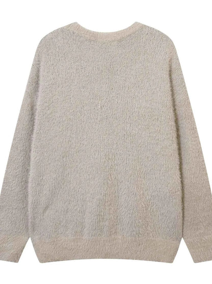 Pull oversize graphique tendance col rond pour un style décontracté - DevilShop