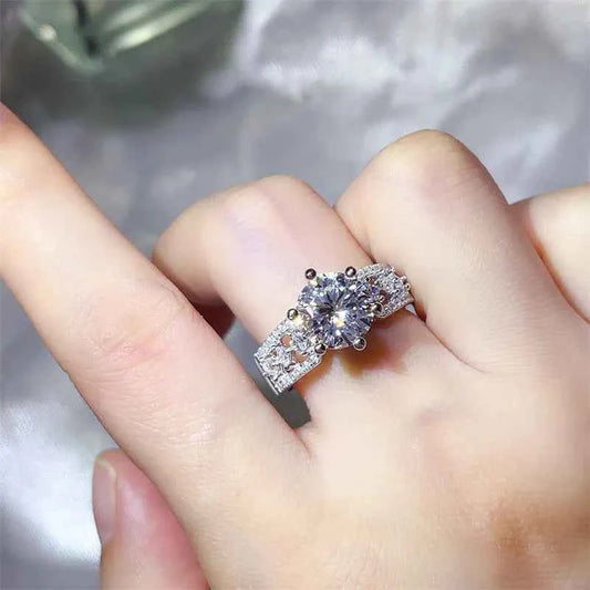 3 Carat 925 Sterling Silver Moissanite Ring - DevilShop
