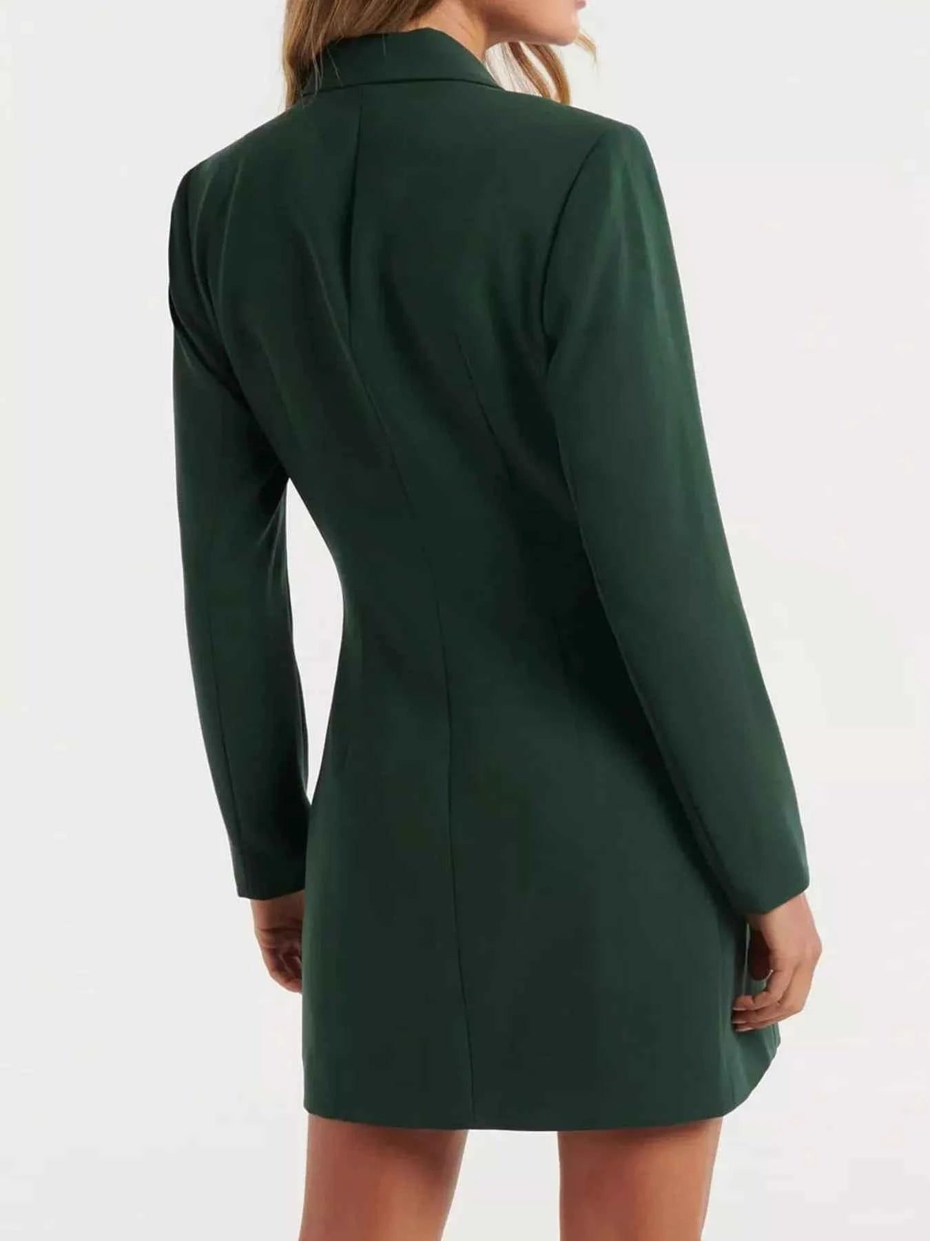 Double-Breasted Long Sleeve Blazer Dress