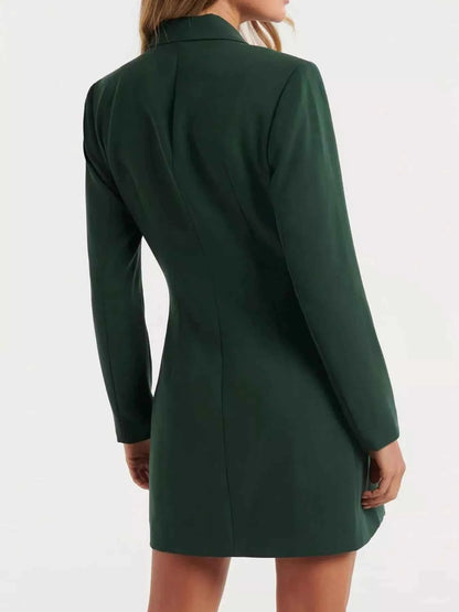 Double-Breasted Long Sleeve Blazer Dress