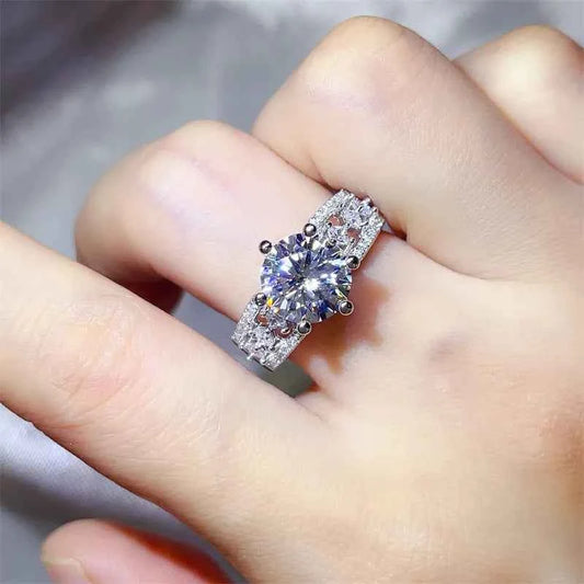 3 Carat 925 Sterling Silver Moissanite Ring - DevilShop