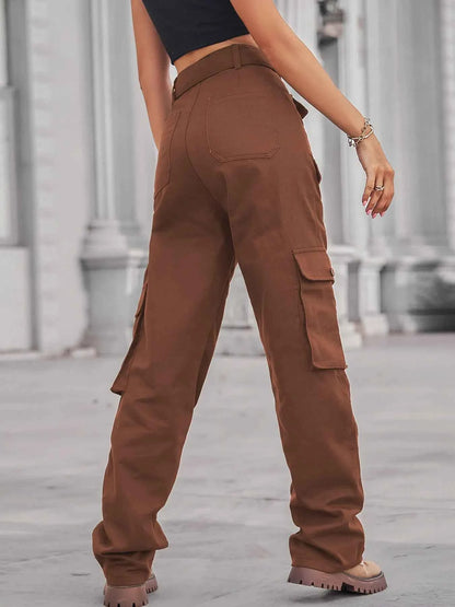Jean cargo taille haute multi-poches - DevilShop