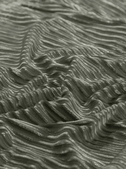 Tie Back Square Neck Velvet Babydoll Dress