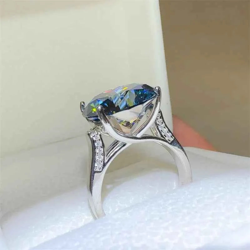 10 Carat 925 Sterling Silver Moissanite Ring - DevilShop