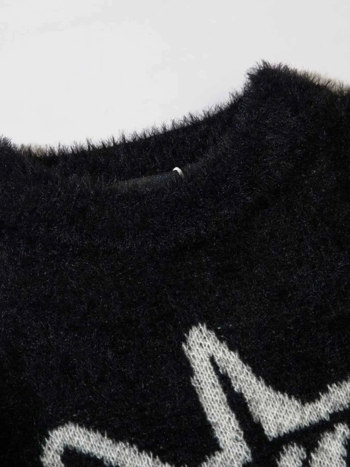 Pull oversize graphique tendance col rond pour un style décontracté - DevilShop