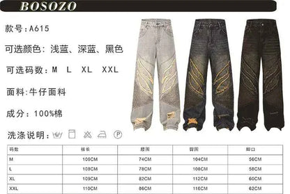 Jean ample effiloché à ourlet tendance - DevilShop