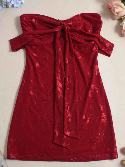 Sweetheart Neck Off Shoulder Dress - DevilShop