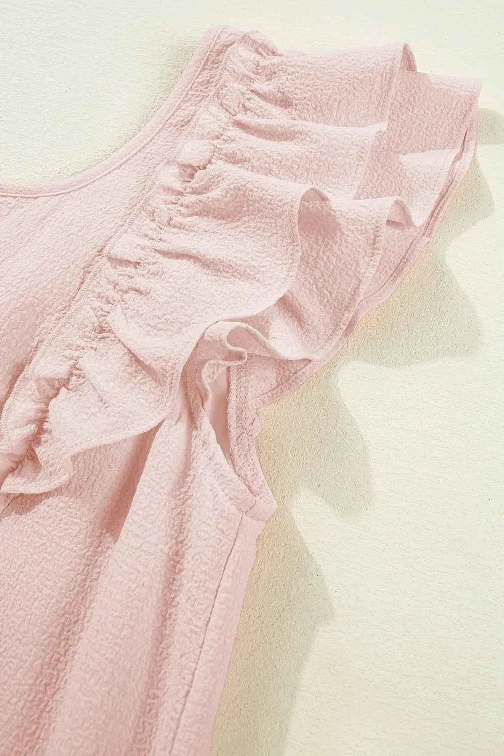 Mini-robe à manches volantées et nœud dans le dos - DevilShop