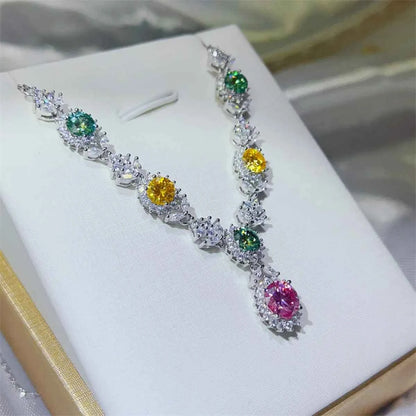 3.5 Carat Moissanite 925 Sterling Silver Necklace - DevilShop