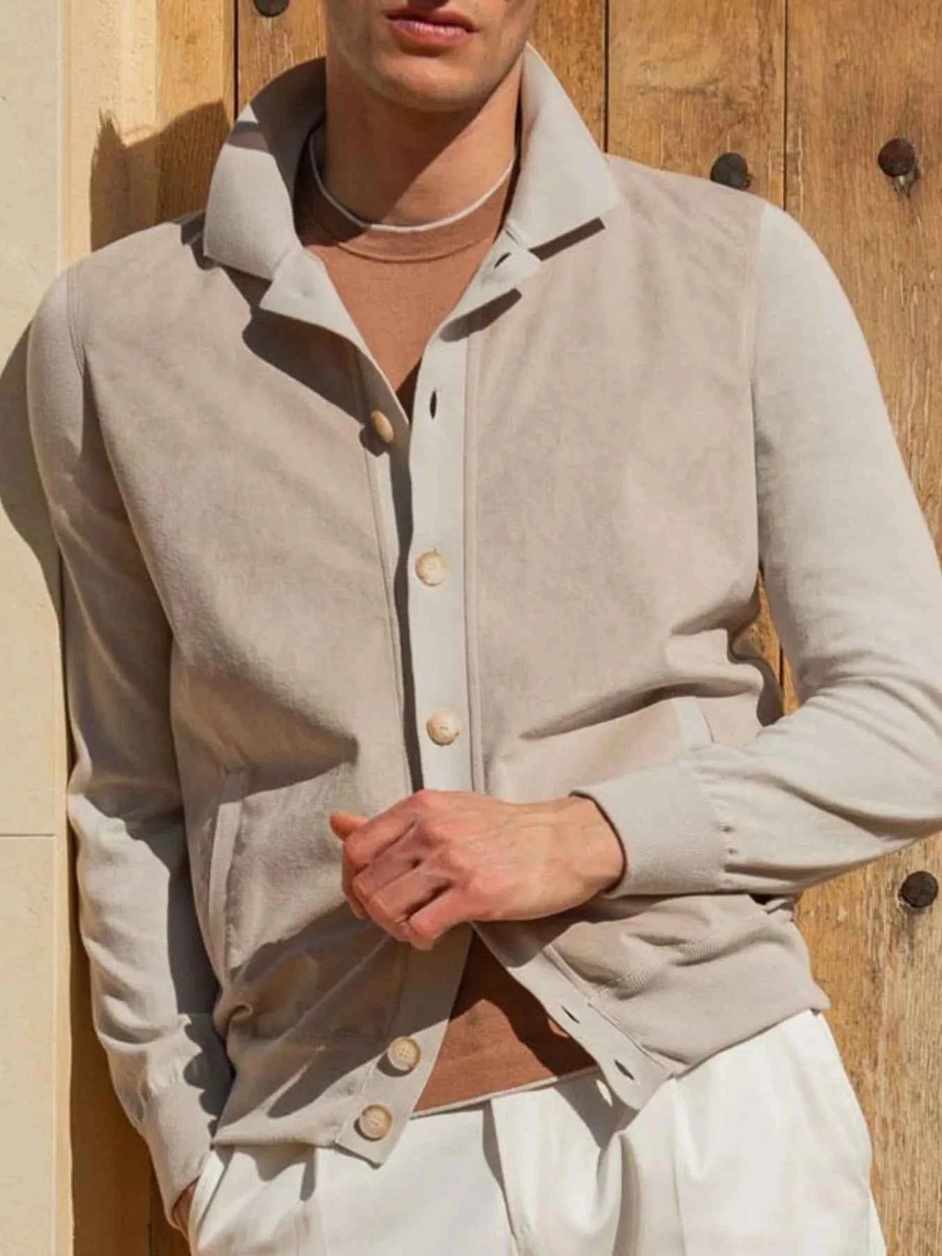 Veste boutonnée à manches longues pour homme - DevilShop