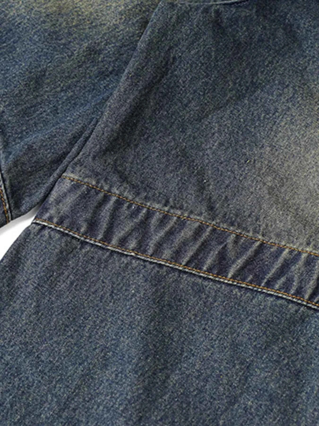 Jean ample effiloché à ourlet tendance - DevilShop