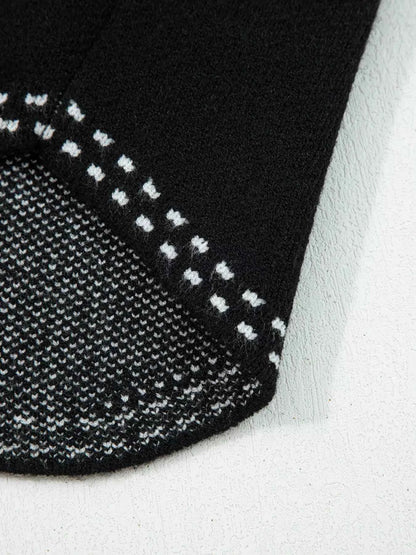 Contrast Trim Button up Sweater Cardigan