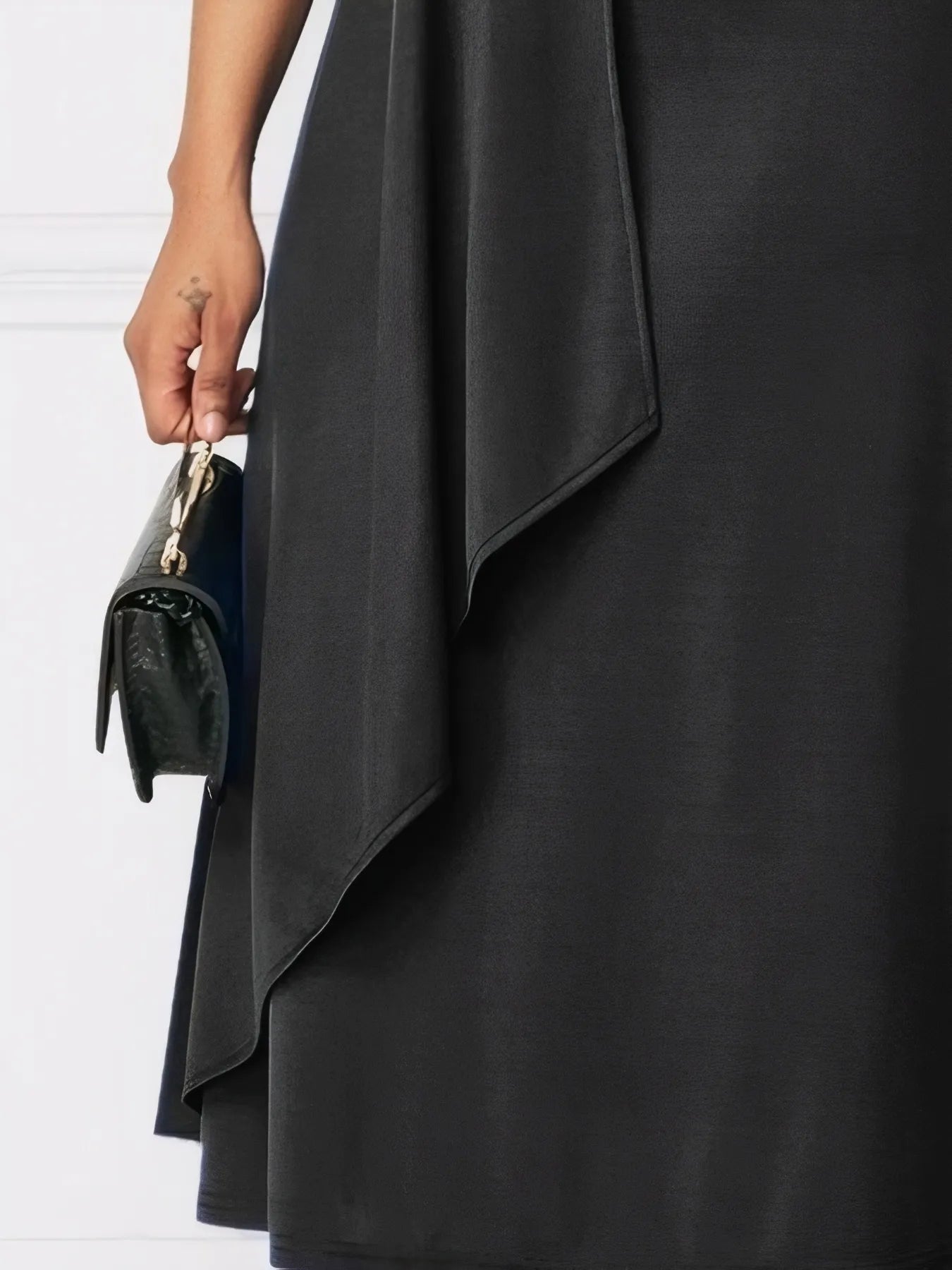 Short Sleeve Midi Wrap Dress with Belt Detail - DevilShop