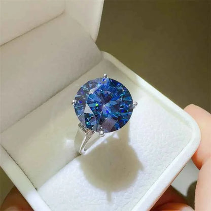 10 Carat 925 Sterling Silver Moissanite Ring - DevilShop