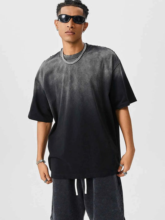 T-shirt surdimensionné dégradé à manches courtes - Confort et style moderne - DevilShop