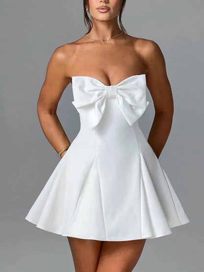 Bow Tube A-Line Mini Dress - DevilShop
