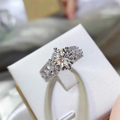 3 Carat 925 Sterling Silver Moissanite Ring - DevilShop