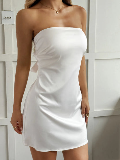 Tie Back Tube Mini Dress - DevilShop
