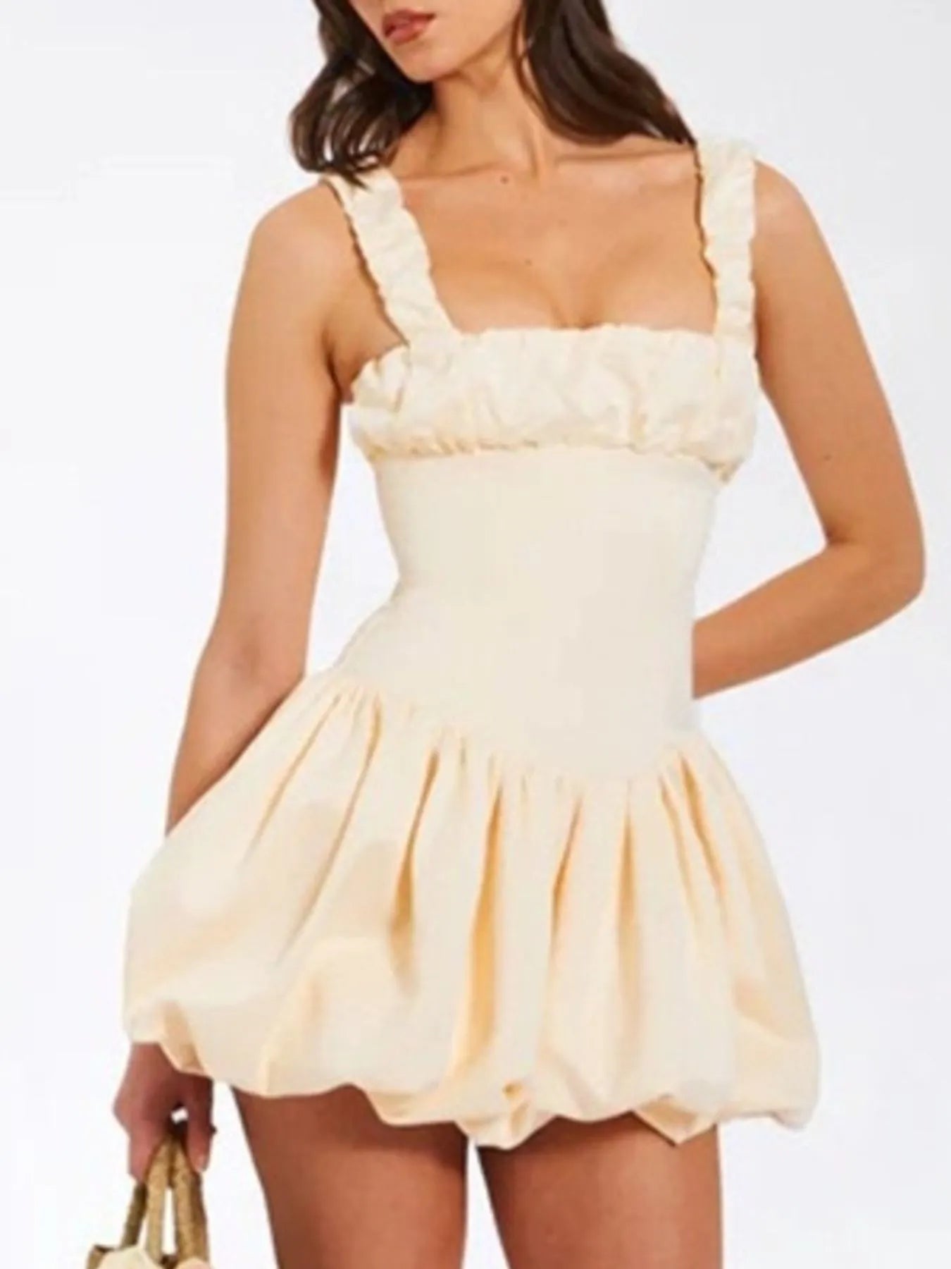 Bubble Hem Mini Dress - DevilShop