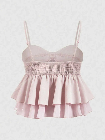 Smocked Layered Cami - DevilShop