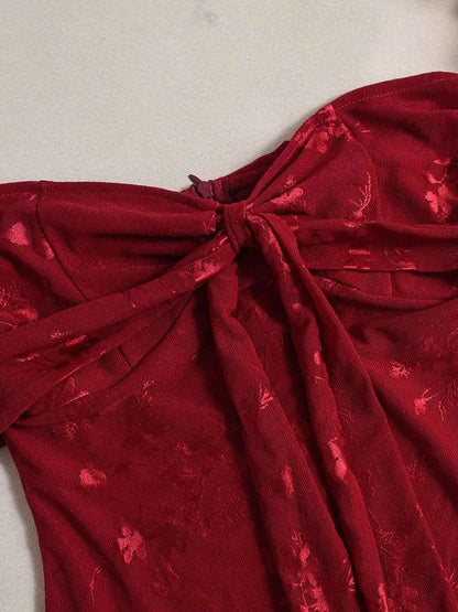 Sweetheart Neck Off Shoulder Dress - DevilShop
