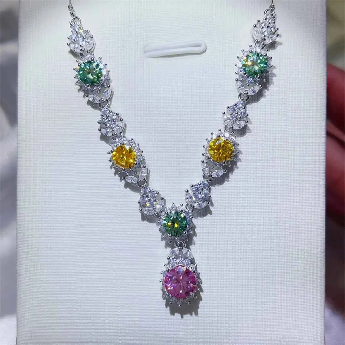 3.5 Carat Moissanite 925 Sterling Silver Necklace - DevilShop