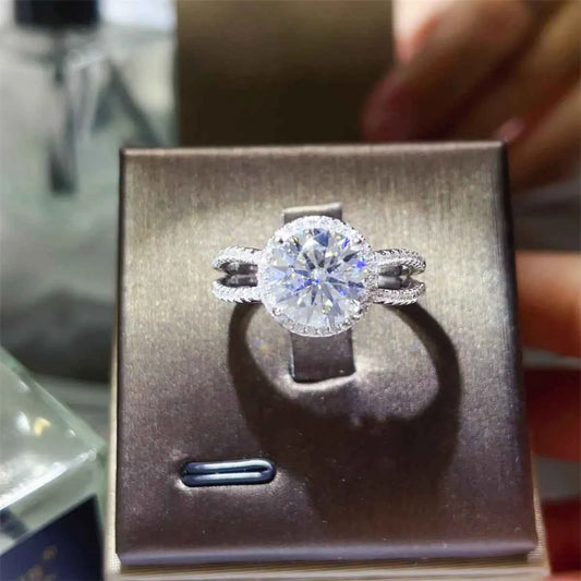 2 Carat 925 Sterling Silver Moissanite Ring - DevilShop