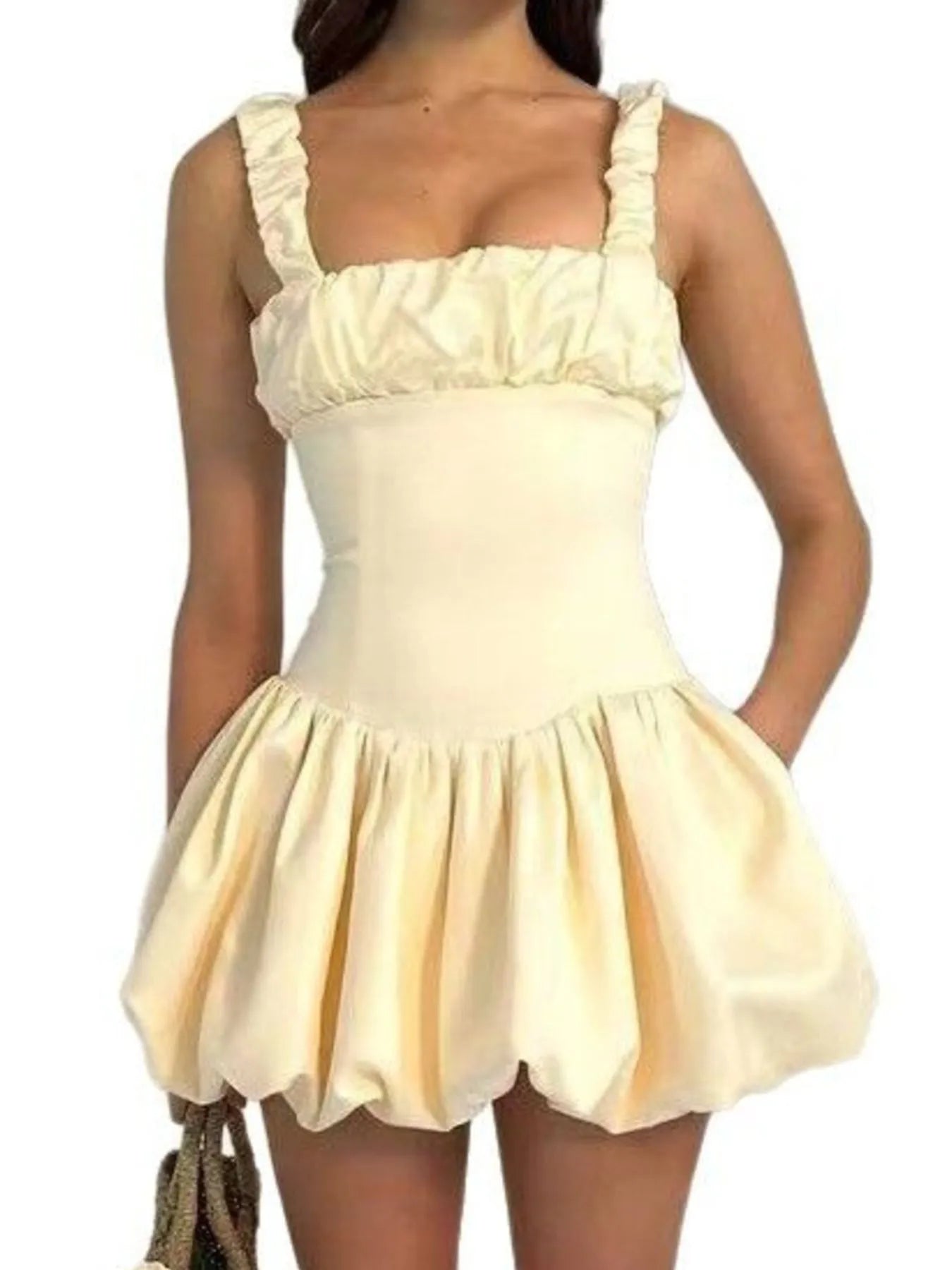 Bubble Hem Mini Dress - DevilShop
