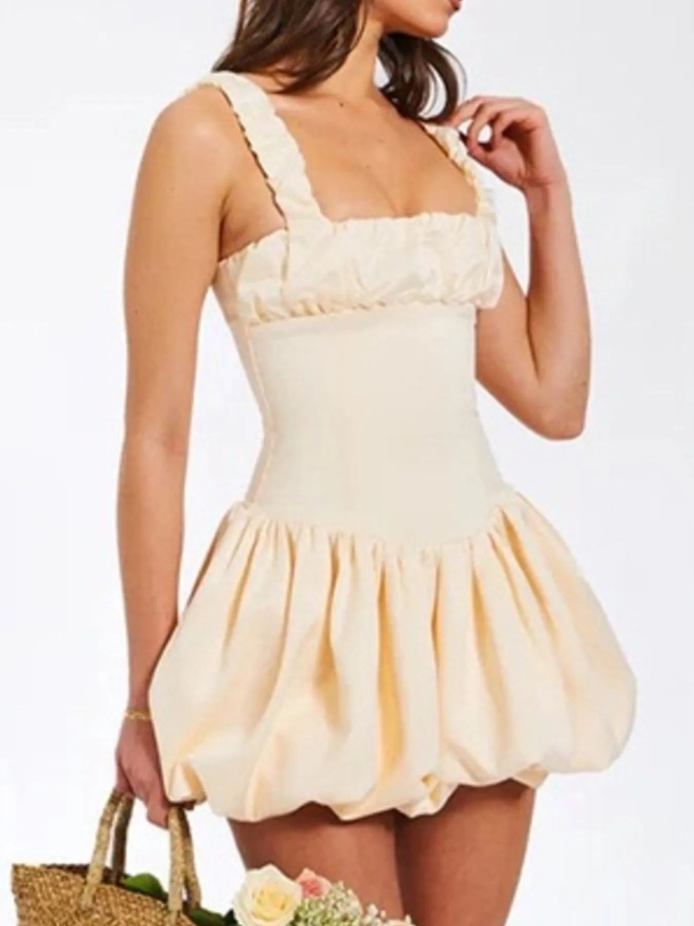 Bubble Hem Mini Dress - DevilShop