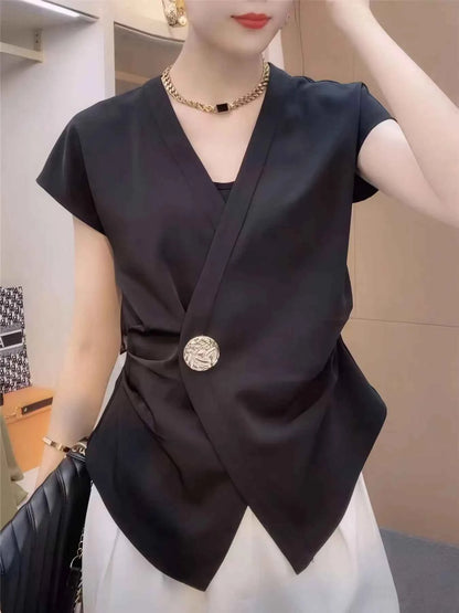 Chemisier cache-cœur grande taille élégant et tendance - DevilShop