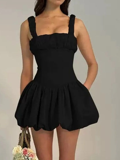 Bubble Hem Mini Dress - DevilShop