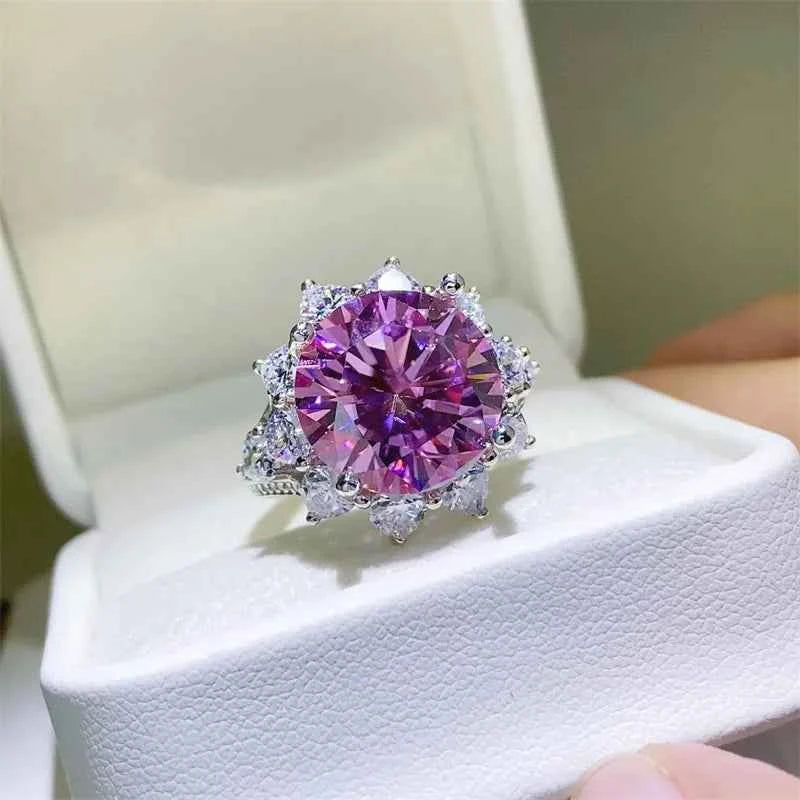 10 Carat Moissanite Zircon 925 Sterling Silver Ring - DevilShop