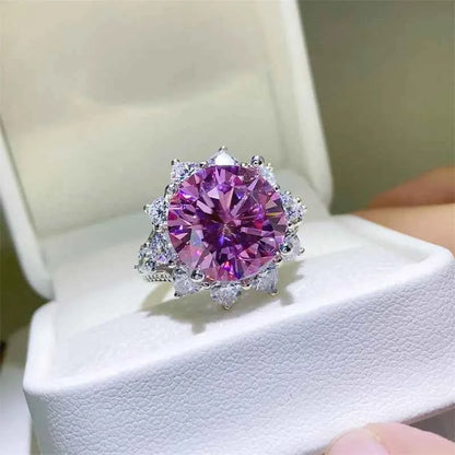 10 Carat Moissanite Zircon 925 Sterling Silver Ring - DevilShop
