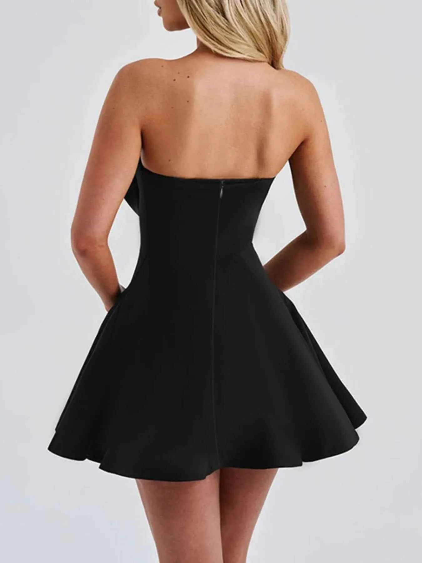 Bow Tube A-Line Mini Dress - DevilShop