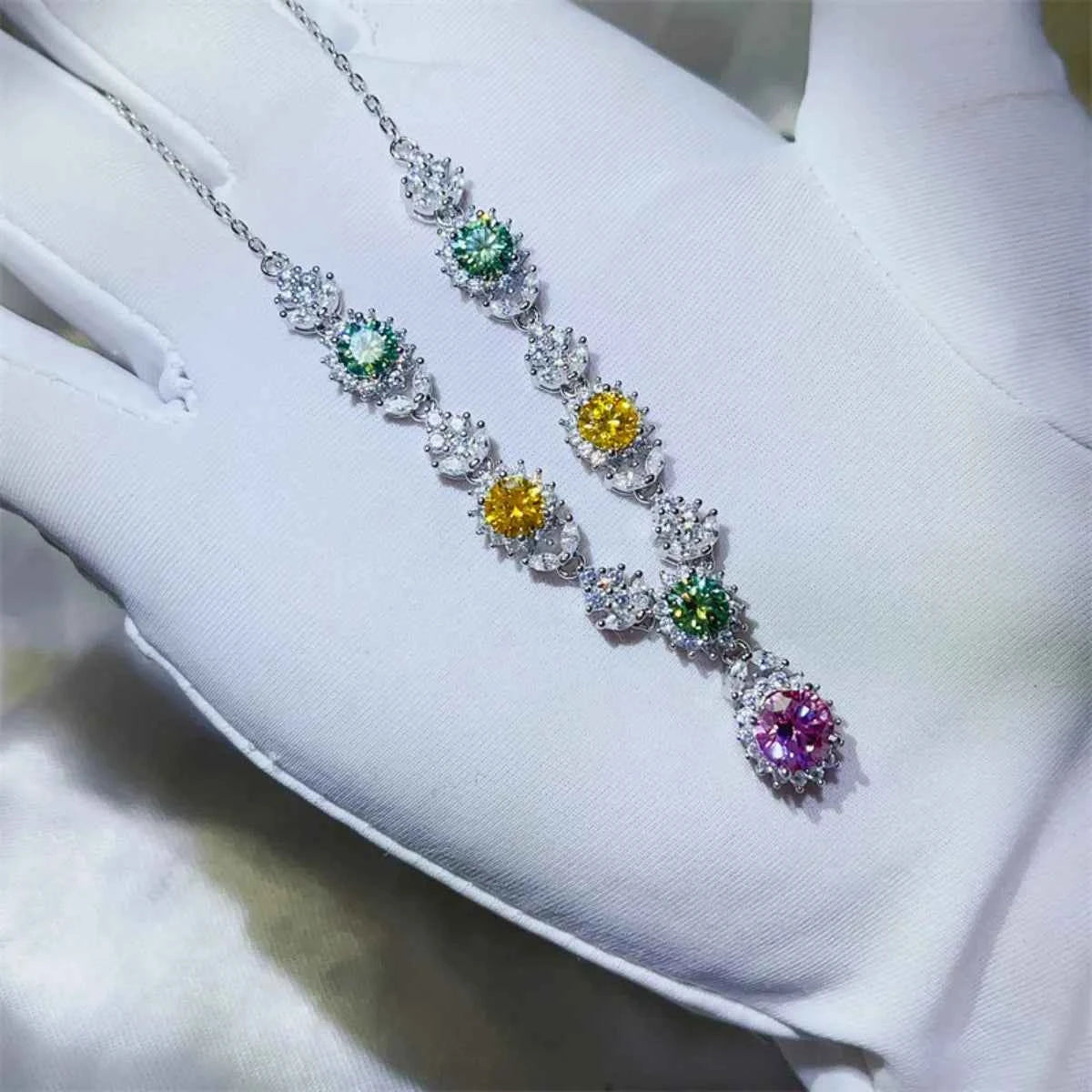 3.5 Carat Moissanite 925 Sterling Silver Necklace - DevilShop