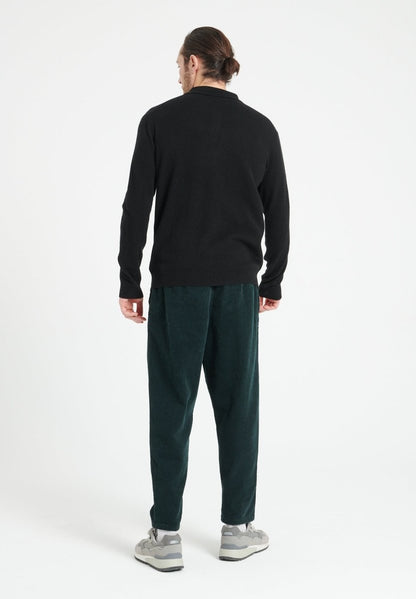 Polo manches longues homme en cachemire noir - LUKE 5